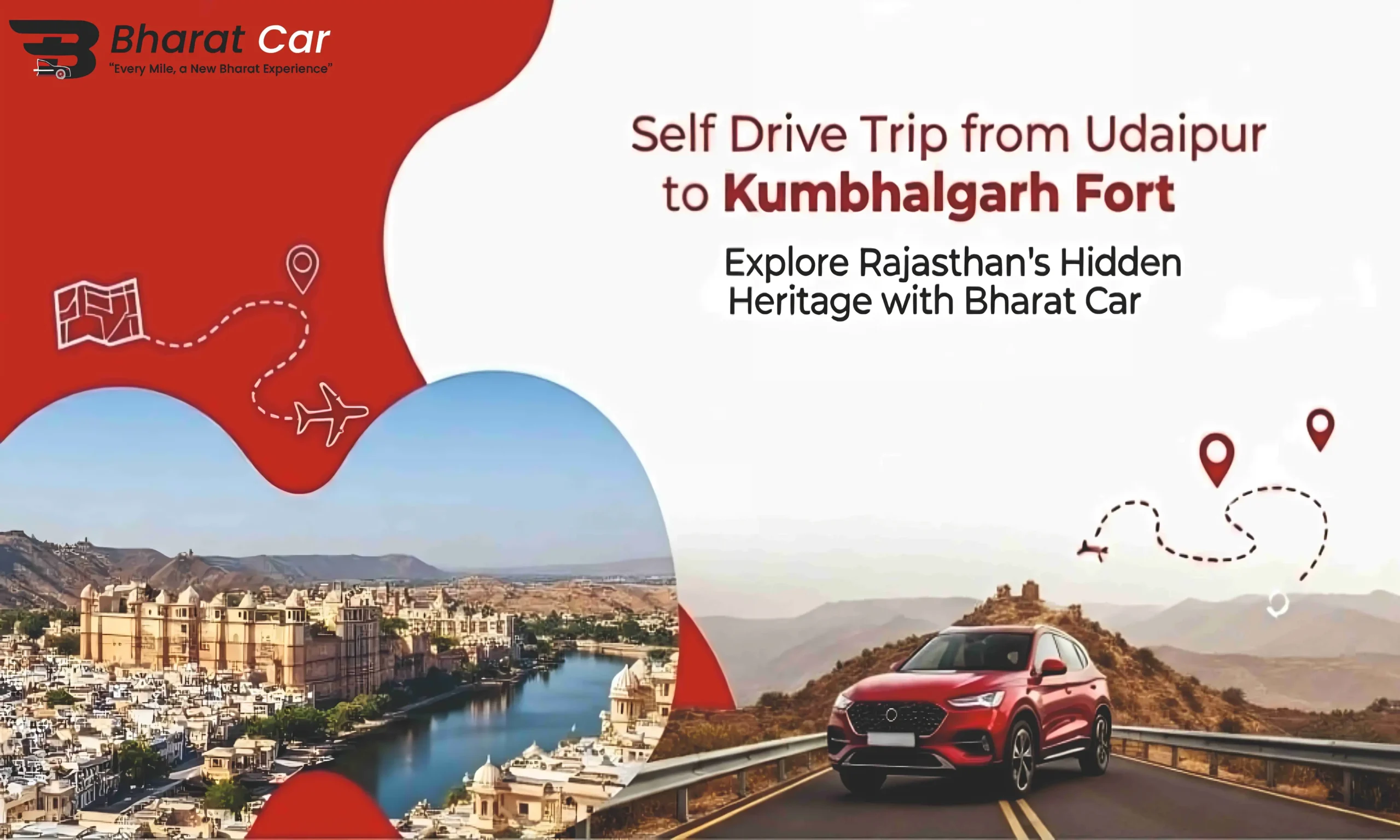 "self drive car rental in Udaipur by Bharat Car"